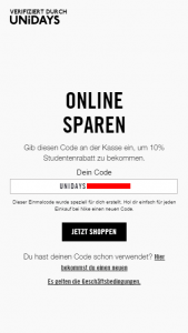 student code nike